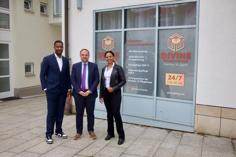 Divine Pflegedienst in Altbach Besuch des Bürgermeisters